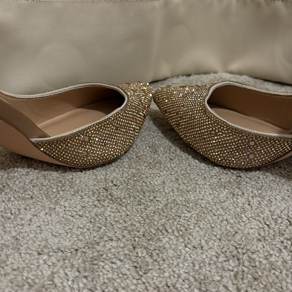 NWT steve madden rose gold rhinestone studded heels - Picture 6 of 7